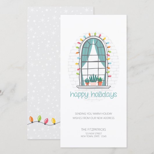 Kute We hebben een nieuwe House Flat Holiday Card (Voorkant / Achterkant)