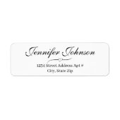 Kute Weduwscript Return Address Envelope Label (Voorkant)