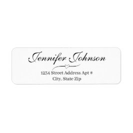 Kute Weduwscript Return Address Envelope Label