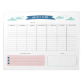 Kute weekly Planner-laptop Notitieblok (Voorkant)