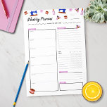 Kute Weekly Planner voor ambachtslieden Notitieblok<br><div class="desc">Ben je op zoek naar een geschenk voor een ambachtsman in je leven? Dit schattige weekblad van de planner bevat illustraties van  naaimachines,  ambachtelijke lijm,  draad en papieren vlinders in roze en blauw. Blijf op schema met uw taken,  planning,  gewoonten en prioriteiten.</div>