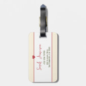 Kute wees aardig voor jezelf, van Floral Quote Bagagelabel (Achterkant verticaal)