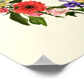 Kute wees aardig voor jezelf, van Floral Quote Poster (Hoek)