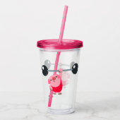 Kute WeightCartoon Pig Acryl Drinkbeker (Achterkant)