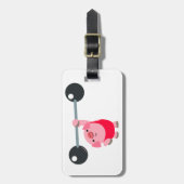 Kute WeightCartoon Pig Bagagelabel (Voorkant verticaal)