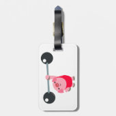 Kute WeightCartoon Pig Bagagelabel (Achterkant verticaal)