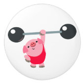 Kute WeightCartoon Pig Keramische Knop (Voorkant)