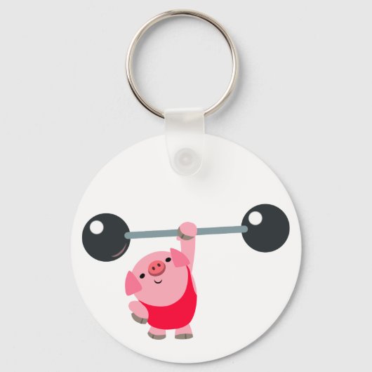 Kute WeightCartoon Pig Sleutelhanger (Voorkant)