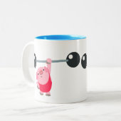 Kute WeightCartoon Pig Tweekleurige Koffiemok (Voorkant links)
