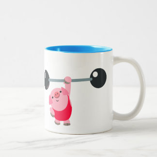 Kute WeightCartoon Pig Tweekleurige Koffiemok