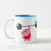Kute WeightCartoon Pig Tweekleurige Koffiemok (Links)