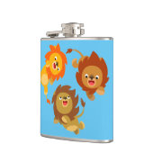 Kute Weightless Cartoon Lions Hip Flask Heupfles (Links)