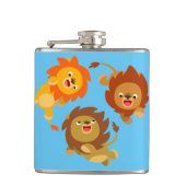 Kute Weightless Cartoon Lions Hip Flask Heupfles (Voorkant)