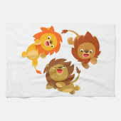 Kute Weightless Cartoon Lions Kitchen Towel Theedoek (Horizontaal)