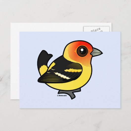 Kute Westerne Tanager Briefkaart (Voorkant / Achterkant)