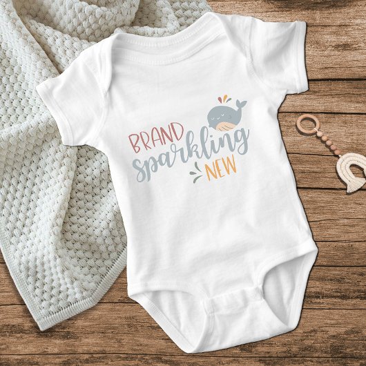 Kute Whale Brand Sparking New Blue Baby Boy Romper