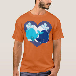 Kute Whale Heart voor Whale Lovers T-shirt