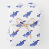 Kute Whale, Manta Ray en Jellyfish Birthday Inpakpapier Vel (In situ)