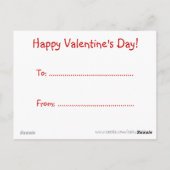 Kute Whale met hartenbedekking Kinder Valentijnse  Briefkaart (Achterkant)