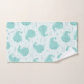 Kute Whale Patroon op Blauwgroen blauwe Kinder bad Handdoek (Handdoek)