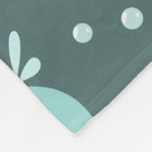Kute Whale Pattern op Blauwgroen Blauwe Kinderen Fleece Deken (Hoek)