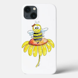 Kute Whimsical Bee op een Bloem Case-Mate iPhone Case
