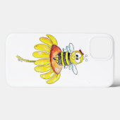 Kute Whimsical Bee op een Bloem Case-Mate iPhone Case (Achterkant (horizontaal))