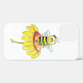 Kute Whimsical Bee op een Bloem Case-Mate iPhone Case (Achterkant (horizontaal))