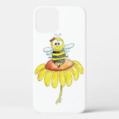 Kute Whimsical Bee op een Bloem Case-Mate iPhone Case (Achterkant)