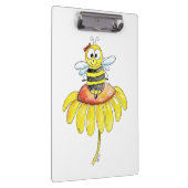 Kute Whimsical Bee op een Bloem Klembord (Rechts)