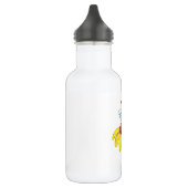 Kute Whimsical Bee op een Bloem Waterfles (Links)