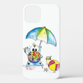 Kute Whimsical Bird op Beach Case-Mate iPhone Case