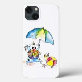 Kute Whimsical Bird op Beach Case-Mate iPhone Case