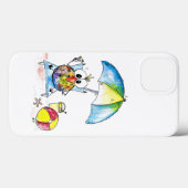 Kute Whimsical Bird op Beach Case-Mate iPhone Case (Achterkant (horizontaal))