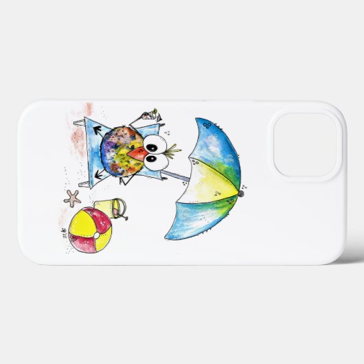 Kute Whimsical Bird op Beach Case-Mate iPhone Case (Achterkant (horizontaal))