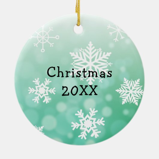 Kute whimsical Festive Kerstgnomen Keramisch Ornament (Achterkant)