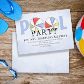 Kute Whimsical Fun Pool Summer Beach Balls Kaart