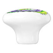 Kute Whimsical Happy Snail met gele bloemen Keramische Knop (Zijkant)