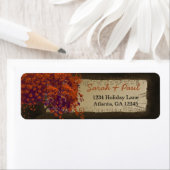 Kute Whimsical Heart Leafed Dark Coral Tree Etiket (Insitu)