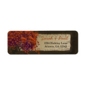 Kute Whimsical Heart Leafed Dark Coral Tree Etiket (Voorkant)