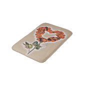 Kute Whimsical Oranje Roos Heart Badmat (Gekanteld)