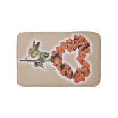 Kute Whimsical Oranje Roos Heart Badmat (Voorkant)
