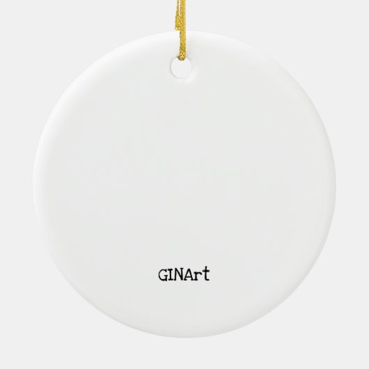 Kute Whimsical Red Ladybug op een witte trap Keramisch Ornament (Achterkant)