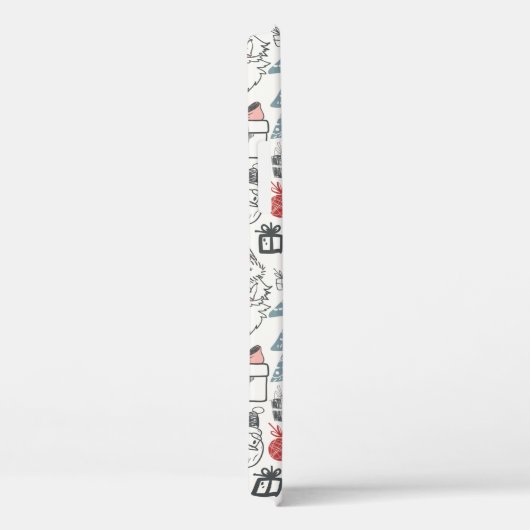 Kute Whimsical Santa Tree Patroon Roze Case-Mate iPhone Case (Achterkant / Rechts)