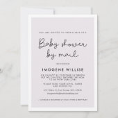 Kute whimsical typografie Baby shower per post Kaart (Voorkant)