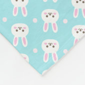 Kute White Bunnies Pattern Easter | Fleece Blanket (Hoek)