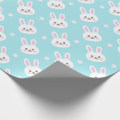 Kute White Bunnies Pattern Easter | Papier voor on (Hoek)