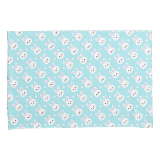 Kute White Bunnies Pattern Easter | Proefcase Kussensloop (Voorkant-Rechts)