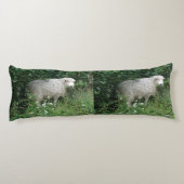 Kute White Fluffy Sheep Eating Body Pillow Lichaamskussen (Achterkant)