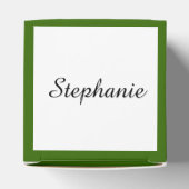 Kute White Fluffy Sheep Eating Custom Favor Box Bedankdoosjes (Bovenkant)